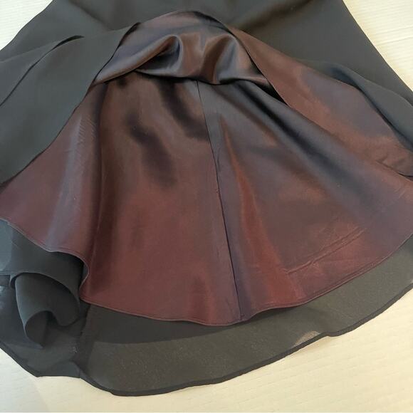 Betsy & Adam Sheer Black BabyDoll Whimsical Glam BalletCore Dress NWOT Size S - Picture 8 of 12